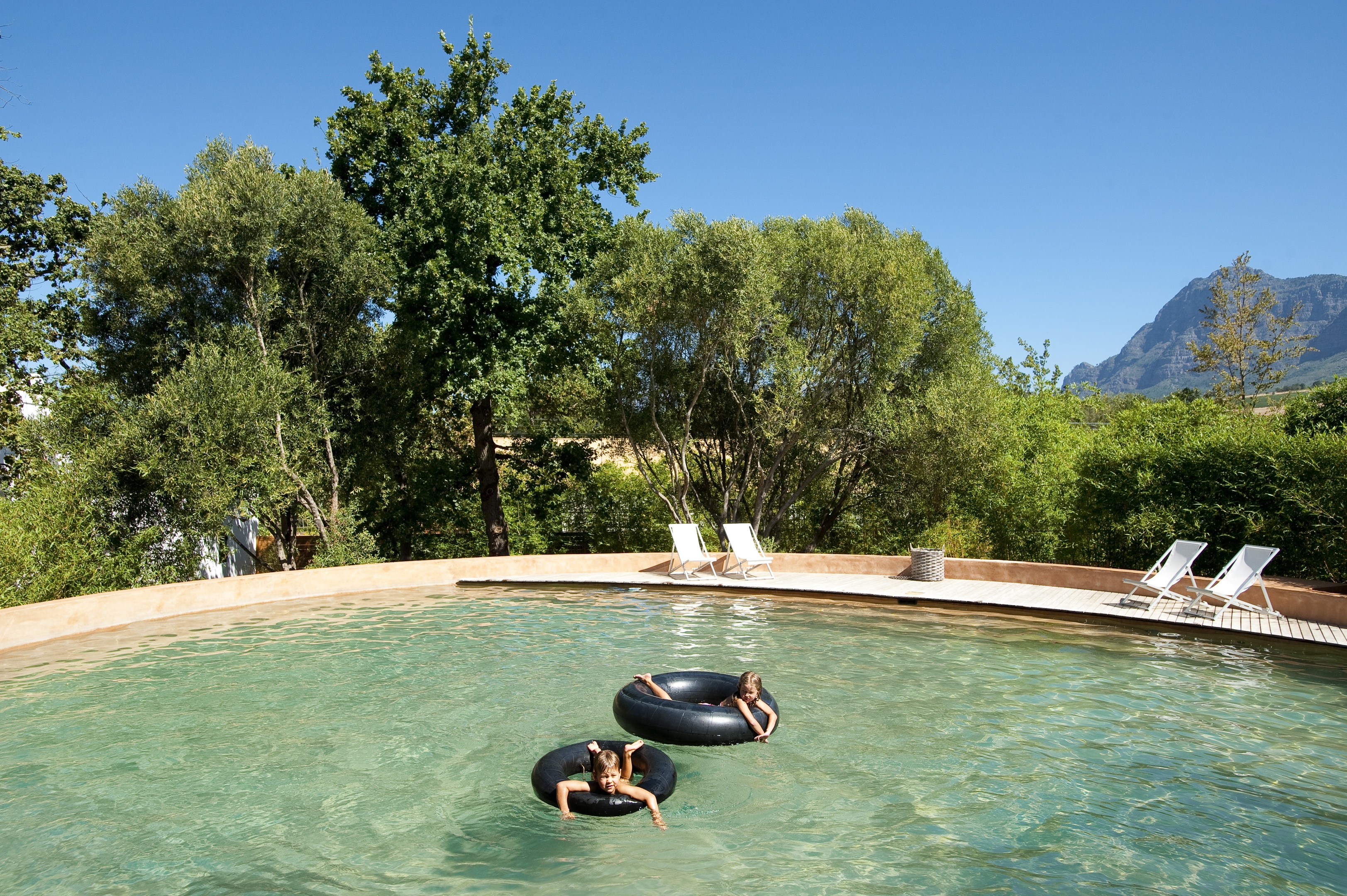 Outdoor pool at Babylonstoren's Garden Spa